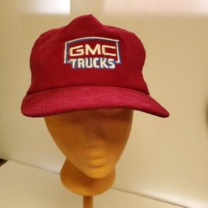 Vintage GMC Trucks Corduroy Zip Back Trucker Hat.